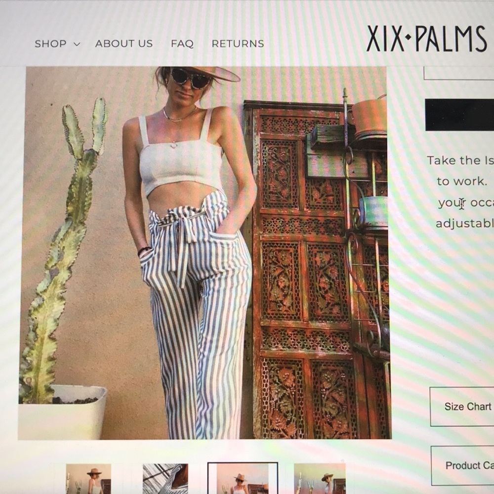 XIX PALMS Pants Black